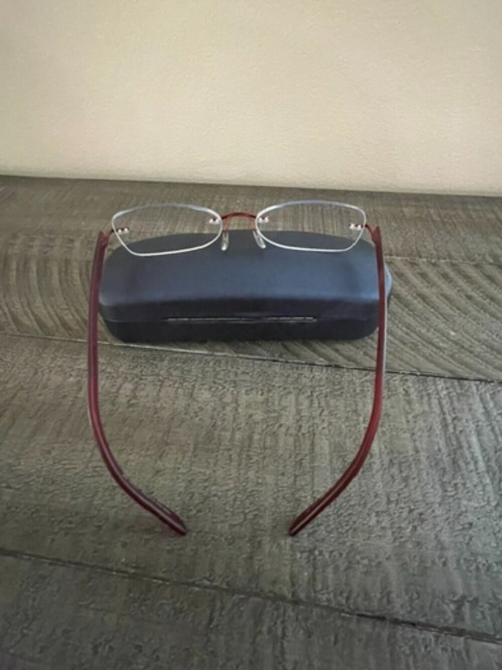 Silouette Classic Rimless Eyeglass Frame 17-135 Burgundy